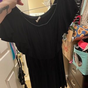 Black off the shoulder romper!
